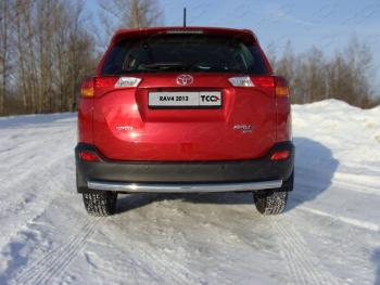 Защита заднего бампера (центральная) d 60,3 мм ТСС Тюнинг Toyota RAV4  XA40 (2012-2015) 5 дв. дорестайлинг (нержавейка)