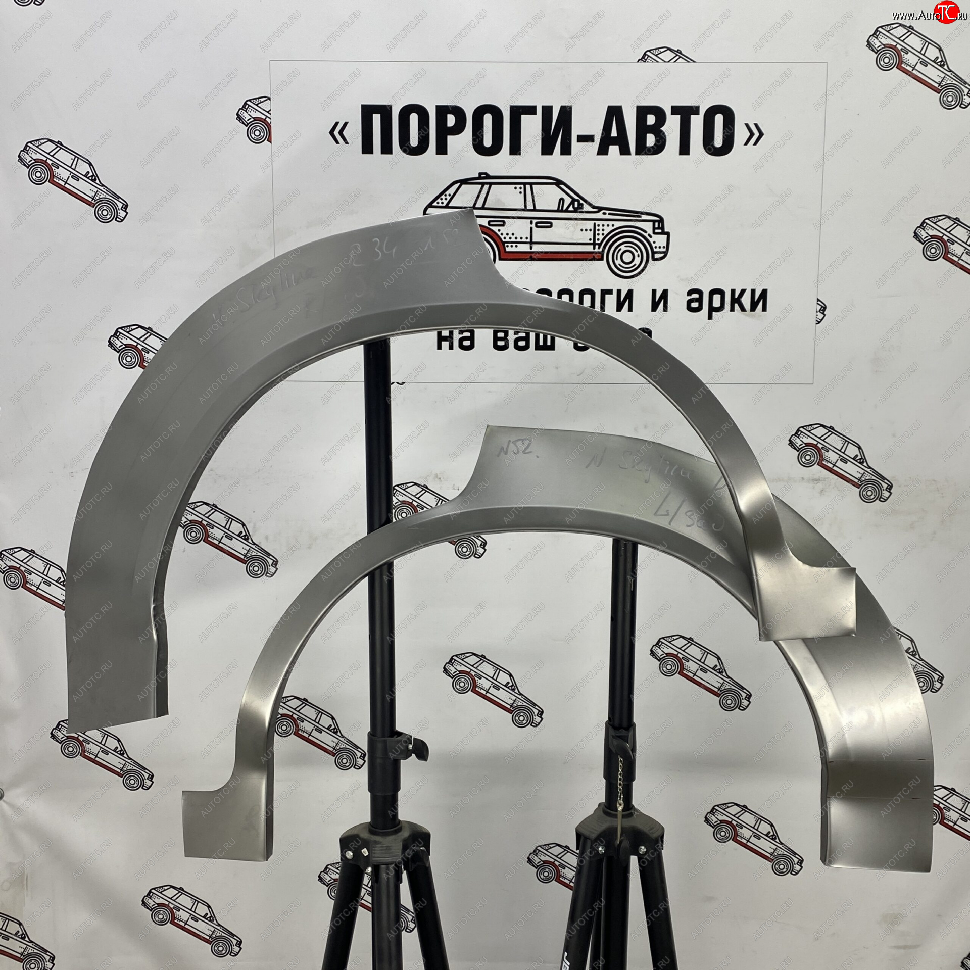 2 199 р. Ремонтные арки задних крыльев (Правая арка) Пороги-Авто  Nissan Skyline  R34 (1999-2002) (холоднокатаная сталь 0,8мм)  с доставкой в г. Кемерово