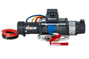 77 999 р. Лебёдка электрическая двухскоростная 12V Runva 12000 lbs 5443 кг (синтетический трос)  ewd12000ssr  с доставкой в г. Кемерово. Увеличить фотографию 4