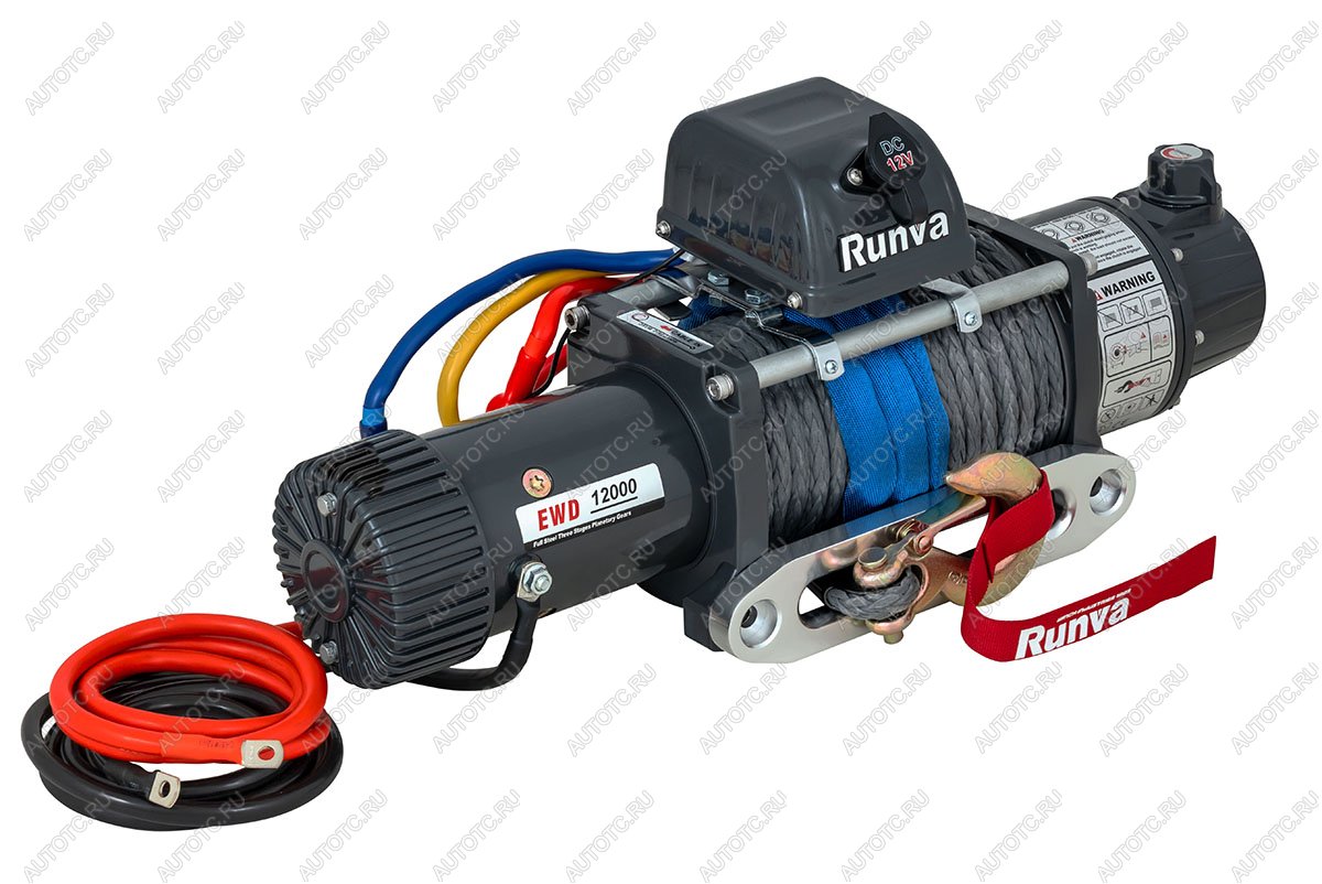 77 999 р. Лебёдка электрическая двухскоростная 12V Runva 12000 lbs 5443 кг (синтетический трос)  ewd12000ssr  с доставкой в г. Кемерово