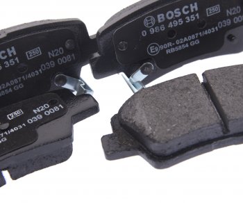 2 269 р. Колодки тормозные задние (4шт.) BOSCH  Hyundai Solaris (1998-2012), Hyundai Sonata  EF (1998-2001), KIA Soul  AM (2008-2011)  с доставкой в г. Кемерово. Увеличить фотографию 2