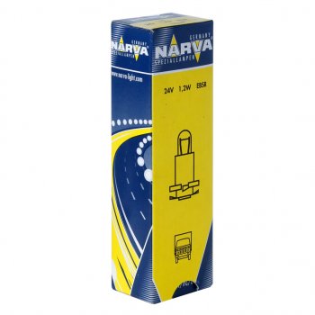 121 р. Лампа 24V 1.2W EBSR4 желтый патрон Plastic Base NARVA NARVA 170223000  с доставкой в г. Кемерово. Увеличить фотографию 1