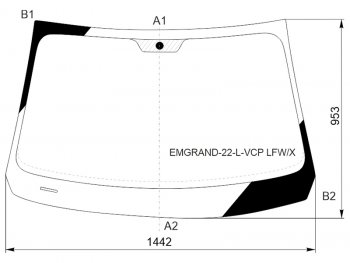 Стекло лобовое (4D SED) Geely Emgrand 21-  Livan S6 Pro 23- XYG EMGRAND-22-L-VCP LFW/X