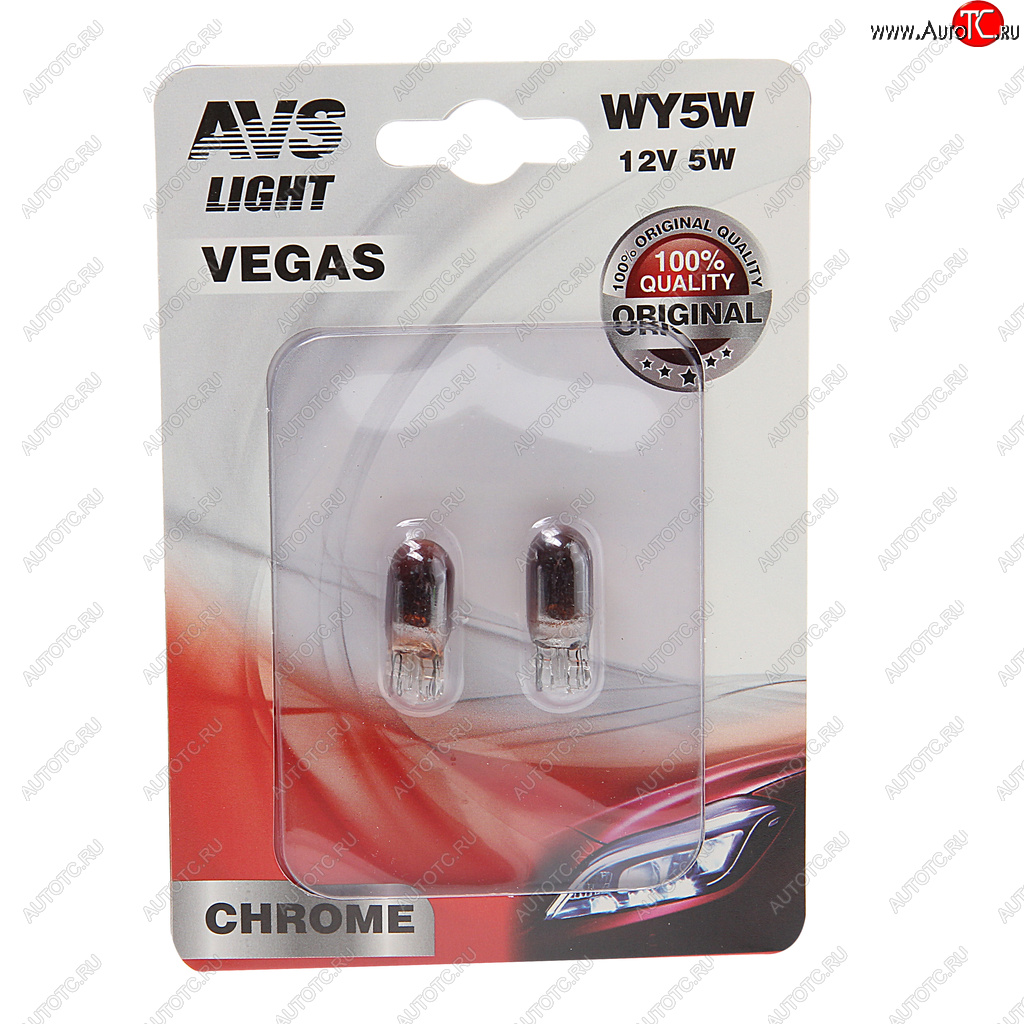 166 р. Лампа 12V WY5W W2.1x9.5d желтая блистер (2шт.) AVS AVS a07113s  с доставкой в г. Кемерово