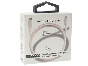 669 р. Кабель iPhone (5-)-USB Type C 1м белый WIIIX WIIIX cb-713tc-u8(1.0)-2chp-w  с доставкой в г. Кемерово. Увеличить фотографию 2