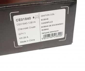 9 699 р. Катушка зажигания CHEVROLET Aveo (09-) (1.4 101 л.с.),Cruze (1.8) DELPHI DELPHI ce01840-12b1a  с доставкой в г. Кемерово. Увеличить фотографию 3