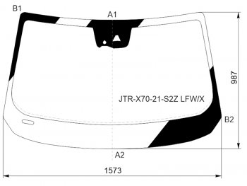 9 899 р. Стекло лобовое (Камера Датчик дождя) Jetour X70 Plus 20- XYG JTR-X70-21-S2Z LFW/X  с доставкой в г. Кемерово. Увеличить фотографию 1