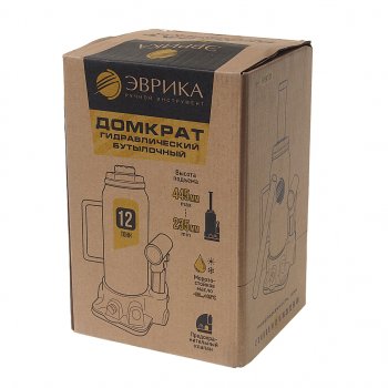 3 099 р. Домкрат бутылочный 12т 235-445мм с клапаном (ремкомплект) ЭВРИКА ЭВРИКА er-80121  с доставкой в г. Кемерово. Увеличить фотографию 3