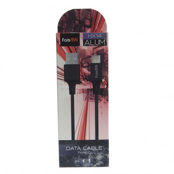 299 р. Кабель USB Type C 1м FAISON FAISON hx14 alum black  с доставкой в г. Кемерово. Увеличить фотографию 2