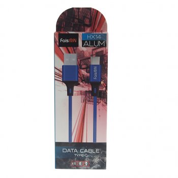299 р. Кабель USB Type C 1м FAISON FAISON hx14 alum blue  с доставкой в г. Кемерово. Увеличить фотографию 2
