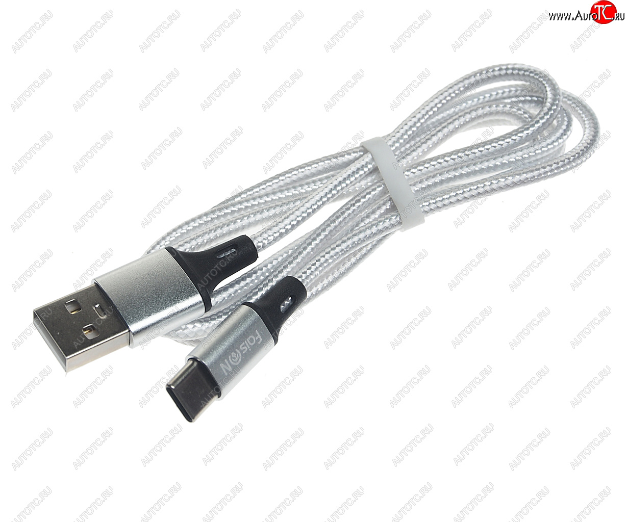299 р. Кабель USB Type C 1м FAISON FAISON hx14 alum silver FAISON hx14 alum silver  с доставкой в г. Кемерово