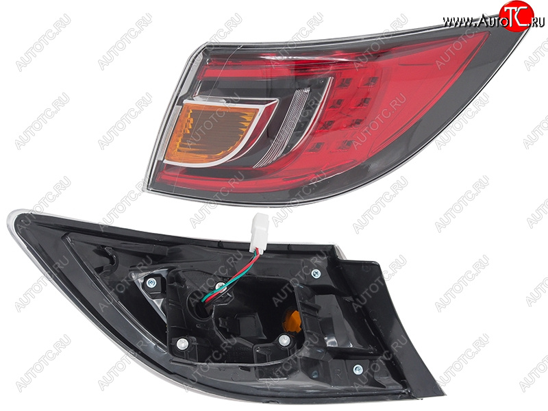 4 999 р. Фонарь задний правый (внешний, LED) SAT Mazda 6 GH дорестайлинг лифтбэк (2007-2010) (красный)  с доставкой в г. Кемерово