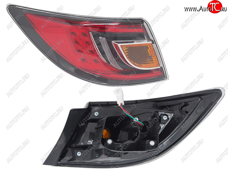4 999 р. Фонарь задний левый (внешний, LED) SAT  Mazda 6  GH (2007-2010) дорестайлинг лифтбэк, дорестайлинг седан, дорестайлинг универсал (красный)  с доставкой в г. Кемерово