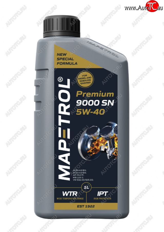 1 139 р. Масло моторное PREMIUM 9000 SN 5W40 синт.1л MAPETROL MAPETROL map0027  с доставкой в г. Кемерово
