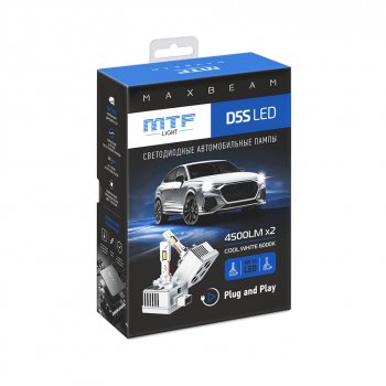 8 249 р. Лампа светодиодная 12V D5S 25W PK32d-7 (2шт.) MTF MTF mbd5s6  с доставкой в г. Кемерово. Увеличить фотографию 7