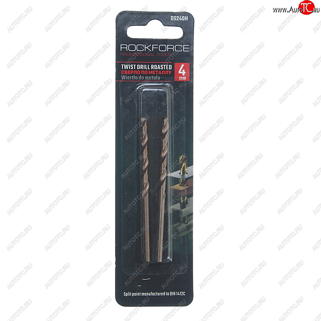 127 р. Сверло по металлу 4.0мм HSS Cobalt (2шт.) ROCKFORCE ROCKFORCE rf-ds240h  с доставкой в г. Кемерово