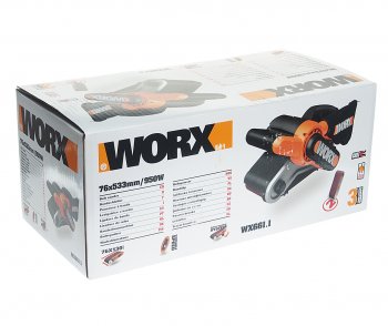 10 649 р. Машина лентошлифовальная 950Вт 533x76мм 240-350ммин WORX WORX wx661.1  с доставкой в г. Кемерово. Увеличить фотографию 7