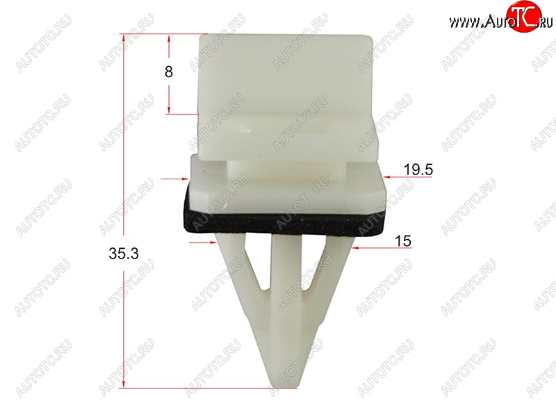 16 р. Клипса молдинга кузова HONDA (1 шт.) SAT ST-KJ-1059  с доставкой в г. Кемерово