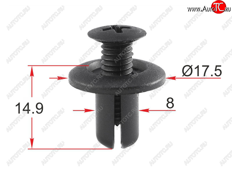 11 р. Клипса крепежная HYUNDAIKIAMAZDAFORD (1 шт.) SAT ST-KR-313  с доставкой в г. Кемерово