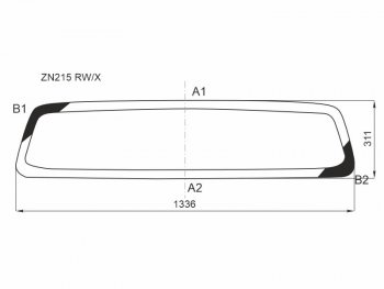 Стекло заднее (Цвет зеленый Обогрев) Toyota Hilux Pick Up 04-15 XYG ZN215 RW/H/X