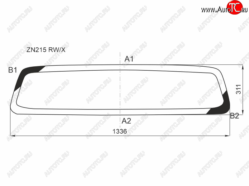 4 999 р. Стекло заднее (Цвет зеленый Обогрев) Toyota Hilux Pick Up 04-15 XYG ZN215 RW/H/X  с доставкой в г. Кемерово