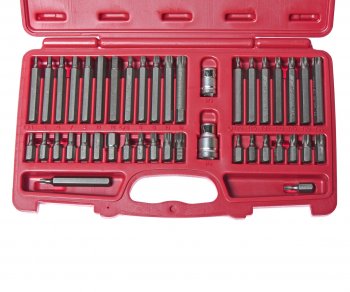 5 899 р. Набор бит 12 38 HEX, TORX, SPLINE 6-ти гранных 2 держателя 42 предмета в кейсе JTC JTC TOOLS CO., LTD jtc-3933  с доставкой в г. Кемерово. Увеличить фотографию 2