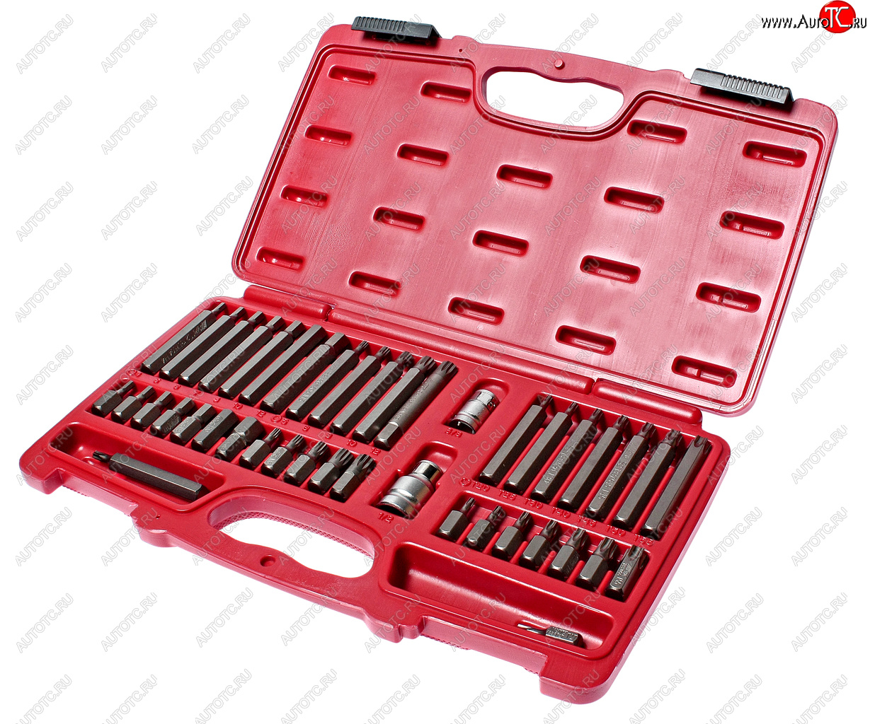 5 899 р. Набор бит 12 38 HEX, TORX, SPLINE 6-ти гранных 2 держателя 42 предмета в кейсе JTC JTC TOOLS CO., LTD jtc-3933  с доставкой в г. Кемерово