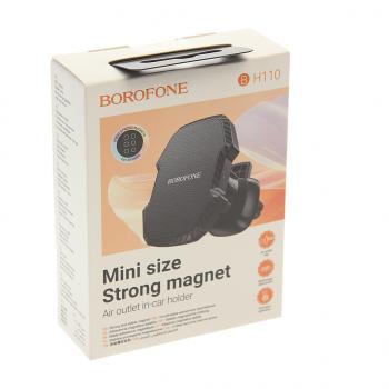 519 р. Держатель телефона на дефлектор магнитный черный BOROFONE BOROFONE bh110 black  с доставкой в г. Кемерово. Увеличить фотографию 3
