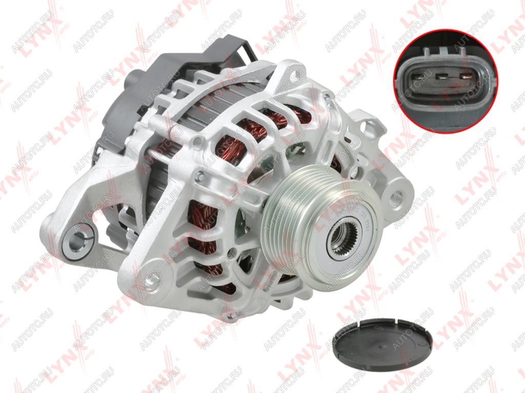 15 349 р. Генератор HYUNDAI HD35 (17-),Porter 2 (12-) KIA Bongo 3 (12-) (2.5-A2) (90A,12V) LYNX LYNX ea1303  с доставкой в г. Кемерово