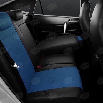 8 999 р. Авточехлы универсальные экокожа черно-синие комплект Recaro AVTOLIDER AVTOLIDER urek31-0303  с доставкой в г. Кемерово. Увеличить фотографию 5