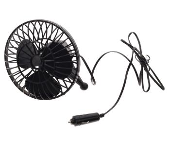 499 р. Вентилятор в салон 12V на присоске черный SKYWAY SKYWAY s01901001  с доставкой в г. Кемерово. Увеличить фотографию 1