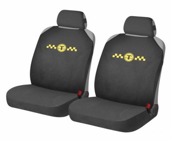 729 р. Накидка на сиденье полиэстер черный (4 предм.) (2шт.) Hotprint Taxi CARFASHION CARFASHION 21155  с доставкой в г. Кемерово. Увеличить фотографию 1