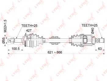 12 549 р. Привод NISSAN Almera Classic колеса переднего левый LYNX LYNX cd1089a  с доставкой в г. Кемерово. Увеличить фотографию 3