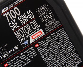 8 199 р. Масло моторное для 4-х тактных двигателей 7100 ESTER 4T 10W40 синт.4л MOTUL MOTUL 112122  с доставкой в г. Кемерово. Увеличить фотографию 2