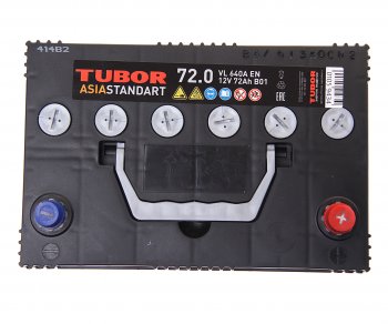 11 249 р. Аккумулятор TUBOR Asia Standart 72Ач обратная полярность TUBOR 6ст72(0) d26l  с доставкой в г. Кемерово. Увеличить фотографию 2