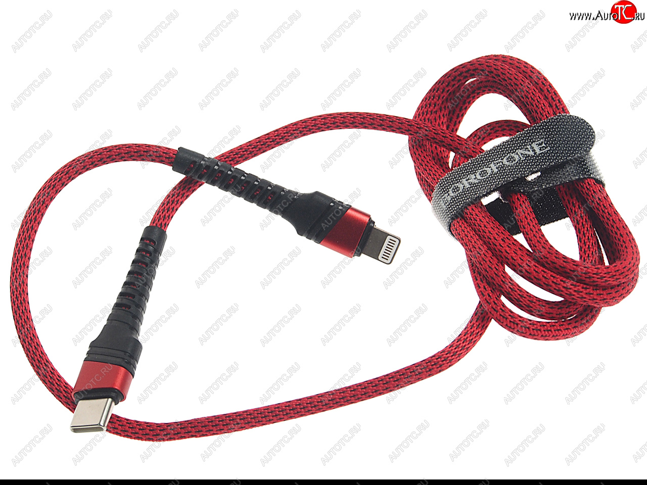 439 р. Кабель iPhone (5-)-USB Type C 1м красный BOROFONE BOROFONE bu21 red  с доставкой в г. Кемерово