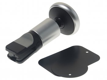 549 р. Держатель телефона на дефлектор магнитный черный BOROFONE BOROFONE bh47 black silver  с доставкой в г. Кемерово. Увеличить фотографию 3