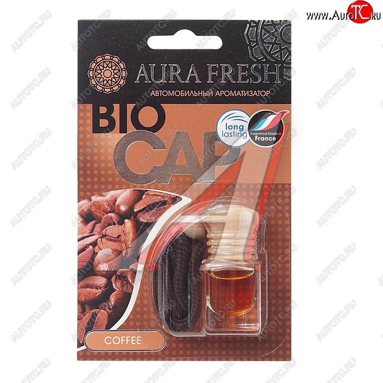 213 р. Ароматизатор подвесной жидкостный (coffee) 6мл Bio Cap AURA FRESH AURA FRESH 23006  с доставкой в г. Кемерово