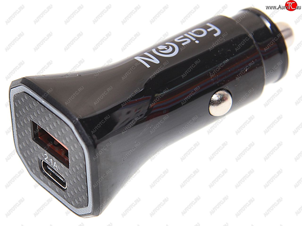 449 р. Устройство зарядное в прикуриватель 1USB + 1 Type C 12V FAISON FAISON a5 black  с доставкой в г. Кемерово