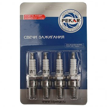 659 р. Свеча зажигания ВАЗ-2101 АИ-92 А17ДВ-10 комплект PEKAR PEKAR а17дв10  с доставкой в г. Кемерово. Увеличить фотографию 2