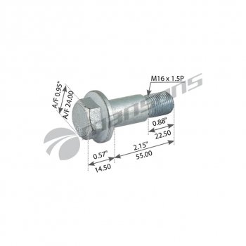 180 р. Болт SAF крепления суппорта (M16x1.5x55) MANSONS MANSONS 600.199  с доставкой в г. Кемерово. Увеличить фотографию 1