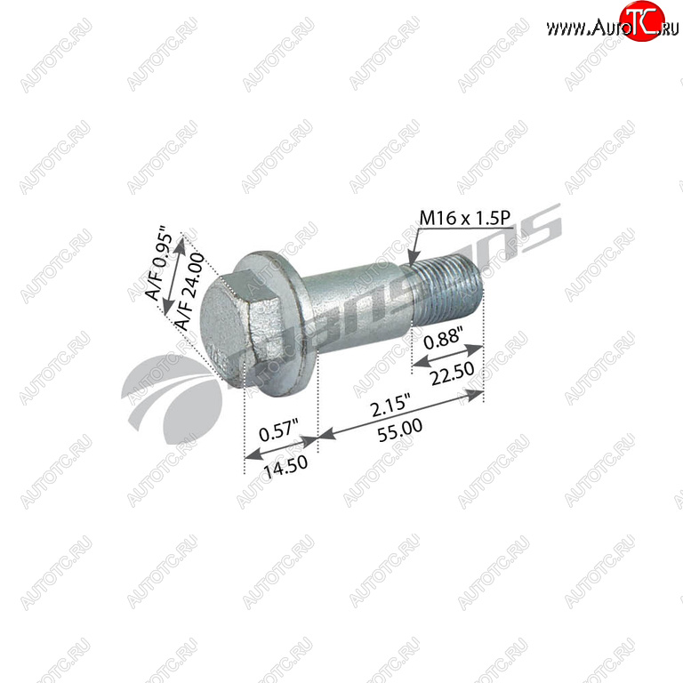 180 р. Болт SAF крепления суппорта (M16x1.5x55) MANSONS MANSONS 600.199  с доставкой в г. Кемерово