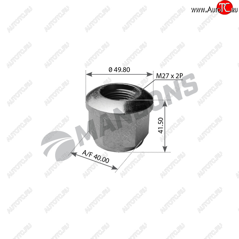 237 р. Гайка MAN стремянки (M27x2) MANSONS MANSONS 400.507  с доставкой в г. Кемерово