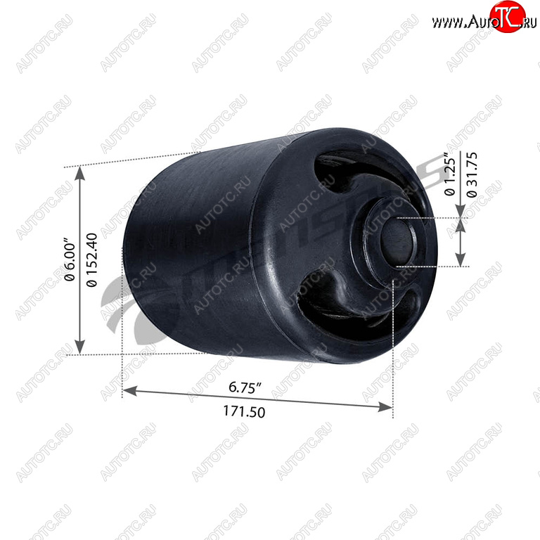 2 999 р. Сайлентблок INTRAX SAF полурессоры (подвески прицепа) (30х155х170) MANSONS MANSONS 10.035  с доставкой в г. Кемерово