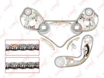 36 599 р. Комплект цепи ГРМ AUDI A4 (2.43.2) (4 цепи+4 башмака натяж+8 успокоит+3 натяж+6 звезд) LYNX LYNX tk0126  с доставкой в г. Кемерово. Увеличить фотографию 1
