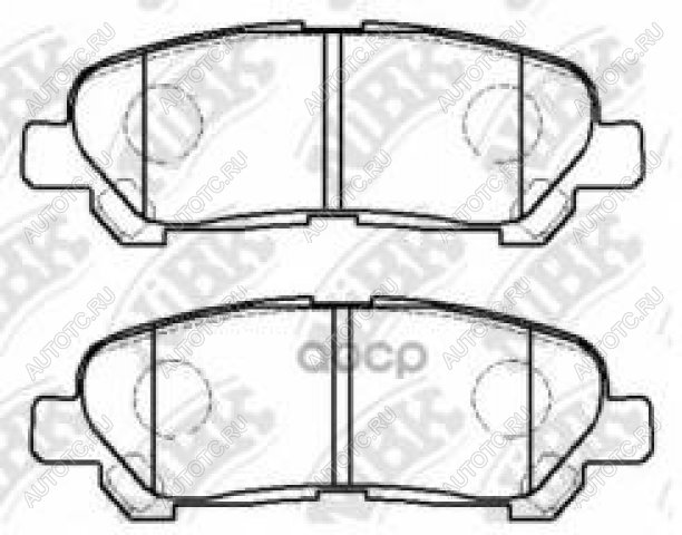 6 199 р. Колодки тормозные задние (4шт.) NIBK Toyota Corolla E210 хэтчбэк 5 дв. дорестайлинг (2018-2022)  с доставкой в г. Кемерово
