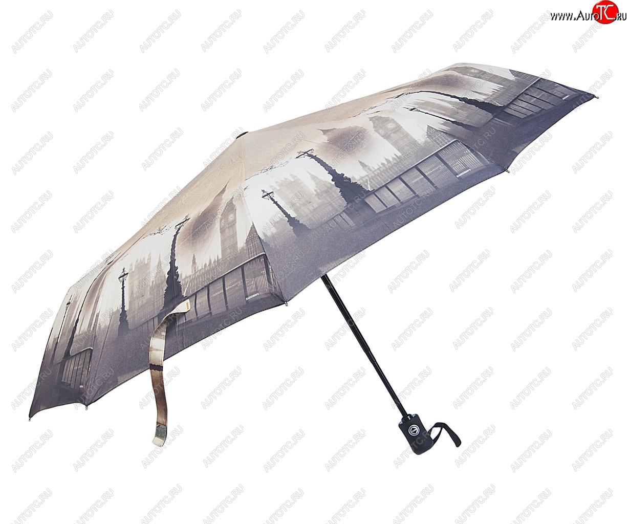 1 399 р. Зонт женский 3 сложения купол-эпонж R-58см RAINDROPS RAINDROPS 995  с доставкой в г. Кемерово