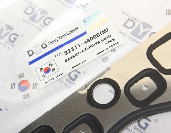 5 299 р. Прокладка головки блока HYUNDAI HD65,78,БОГДАН дв.D4GA (M) DYG DYG 22311-48000  с доставкой в г. Кемерово. Увеличить фотографию 2