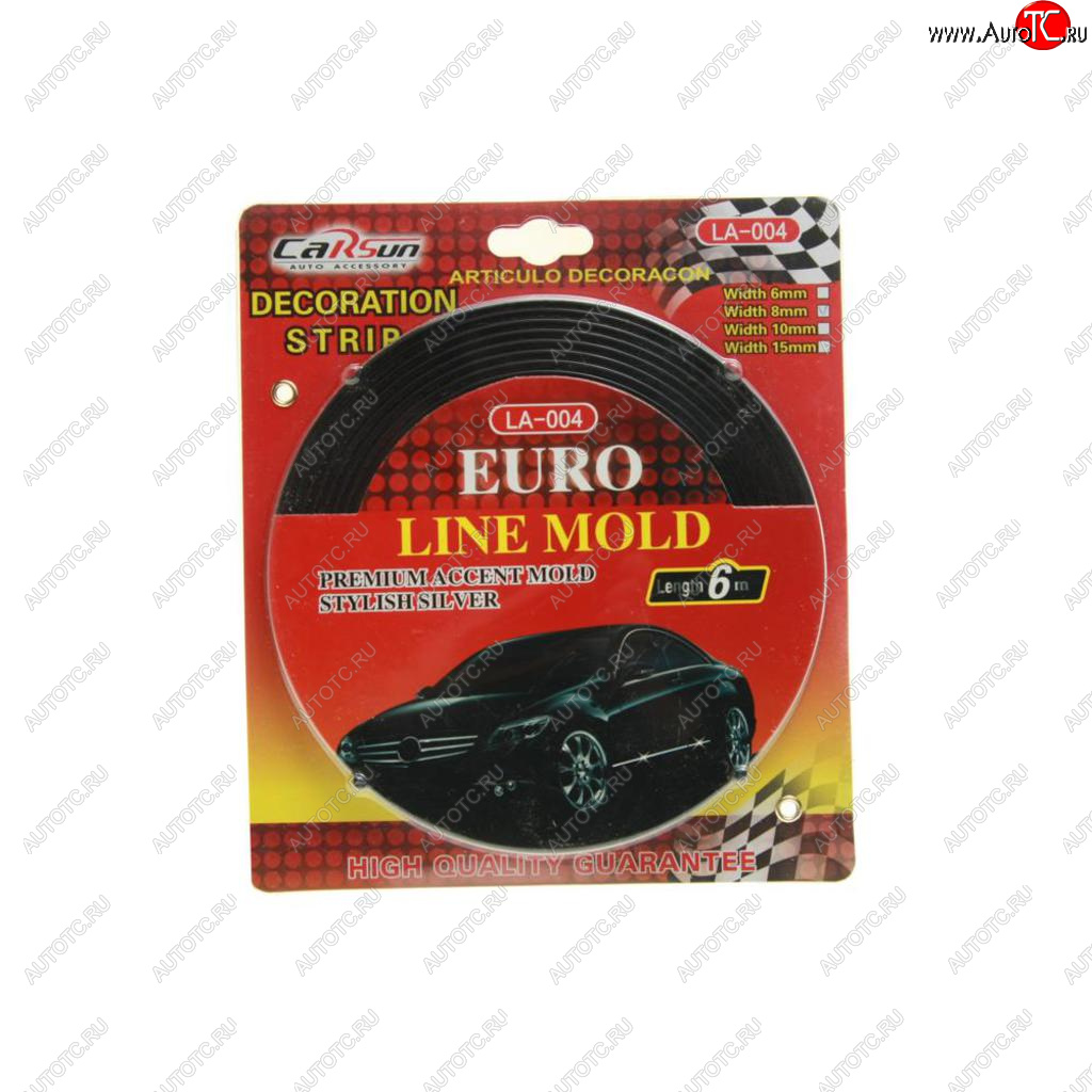254 р. Молдинг самоклеющийся 8мм х6м черный (блистер) CARSUN CARSUN la-004 8mm (bk)  с доставкой в г. Кемерово