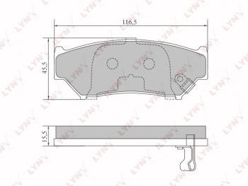 1 399 р. Колодки тормозные передние (4шт.) LYNX  Suzuki Grand Vitara ( FTB03 3 двери,  3TD62, TL52 5 дверей) - Vitara  ET  с доставкой в г. Кемерово. Увеличить фотографию 1